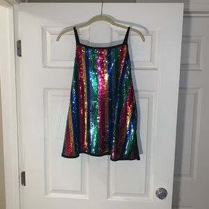 Rue 21 Rainbow Sequin Top.